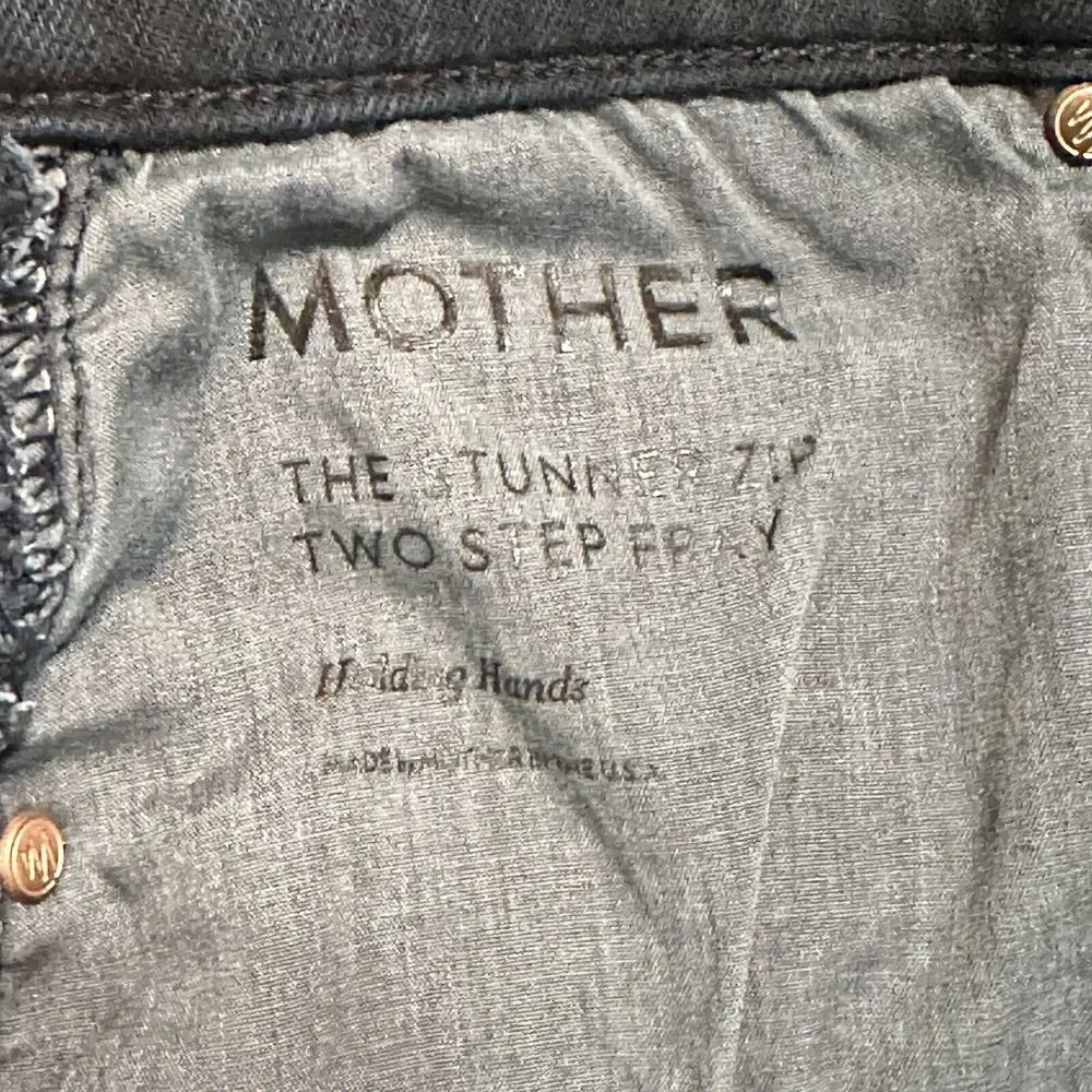 Mother Jeans Stunner Zip Two Step Fray Holding Hands Women’s Size 29 Tailored